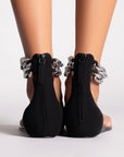 CRYSTAL CHAIN FLAT SANDAL