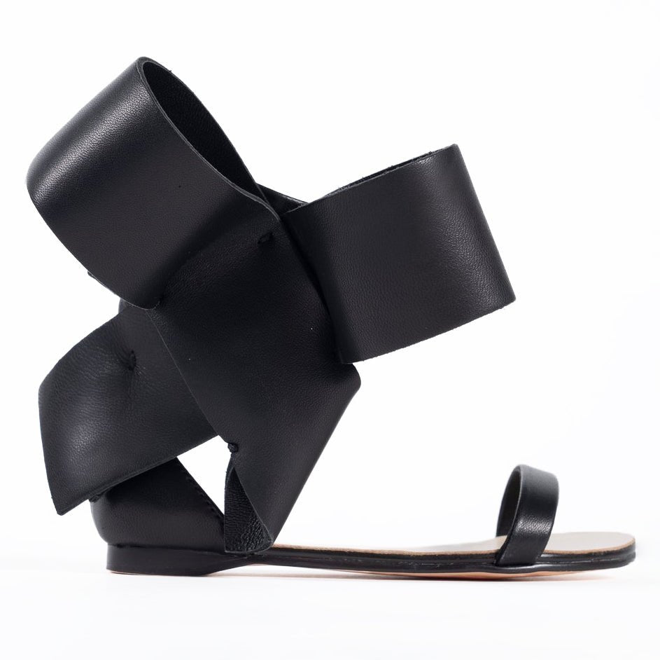 KIDS BOW SANDAL BLACK