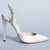 SOLEIL SLINGBACK WHITE SATIN