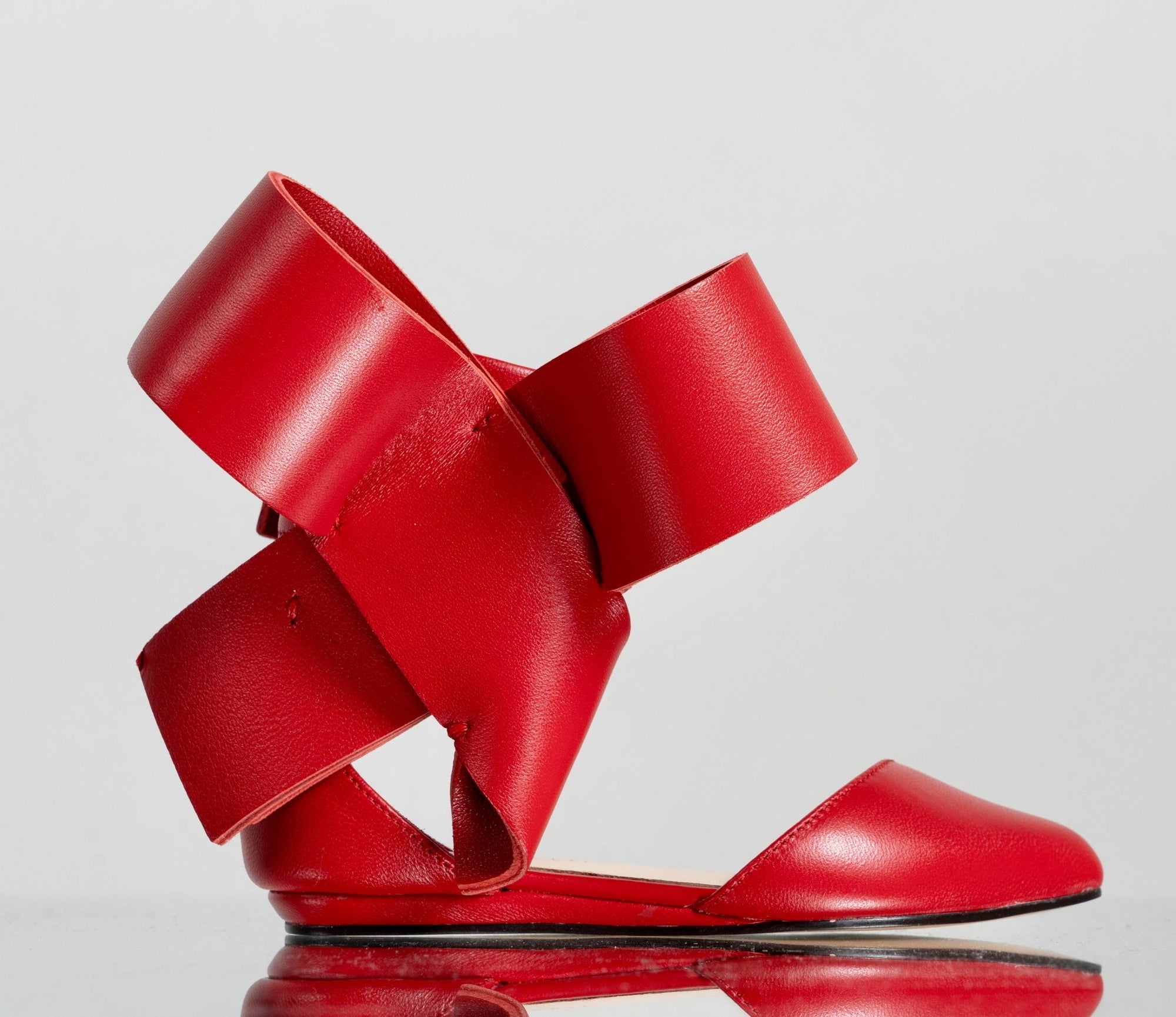 KIDS BOW FLAT RED