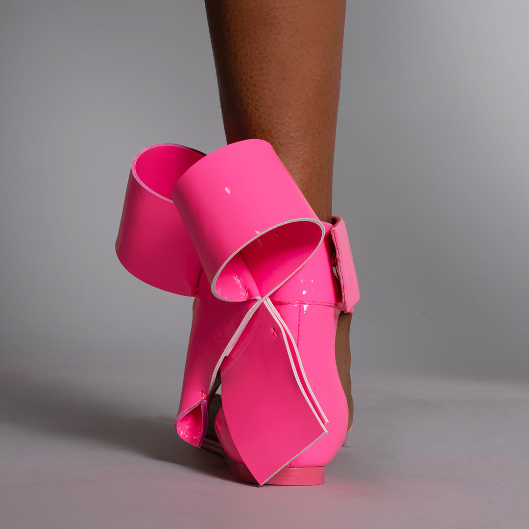 BOW SANDAL BARBIE PINK