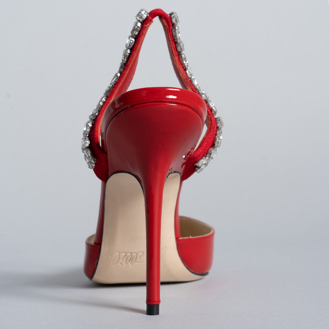 SOLEIL SLINGBACK RED KITTEN