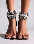 SILVER CHAIN FLAT SANDAL