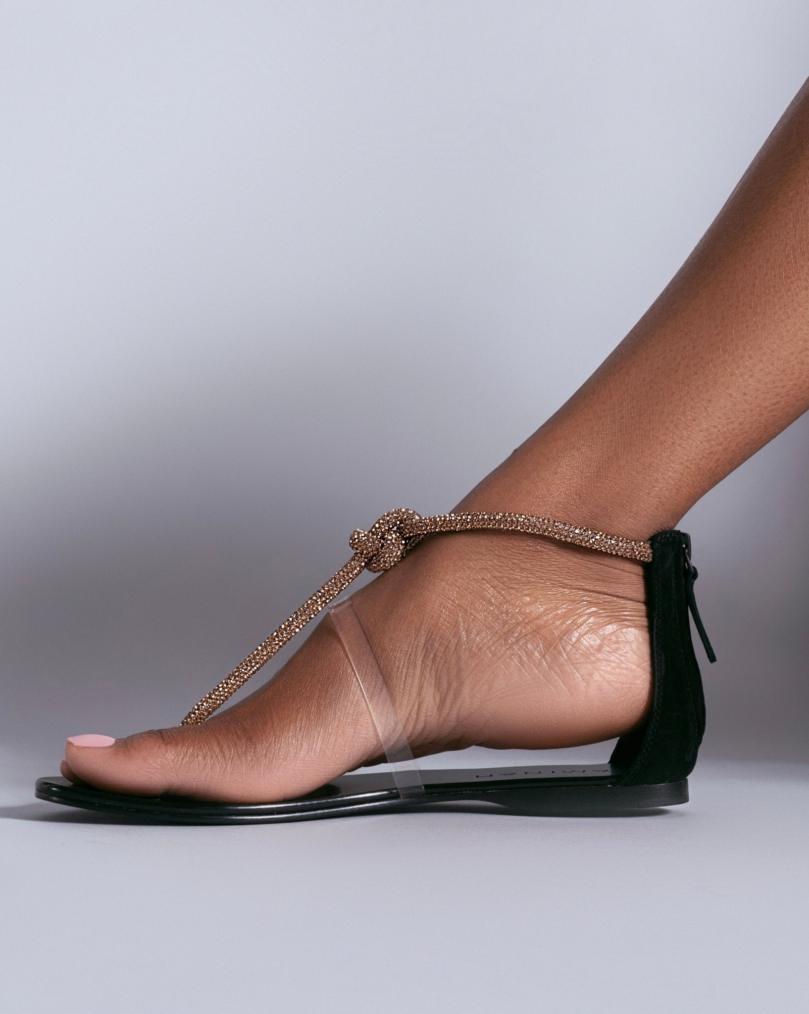 CRYSTAL ROPE FLAT SANDAL