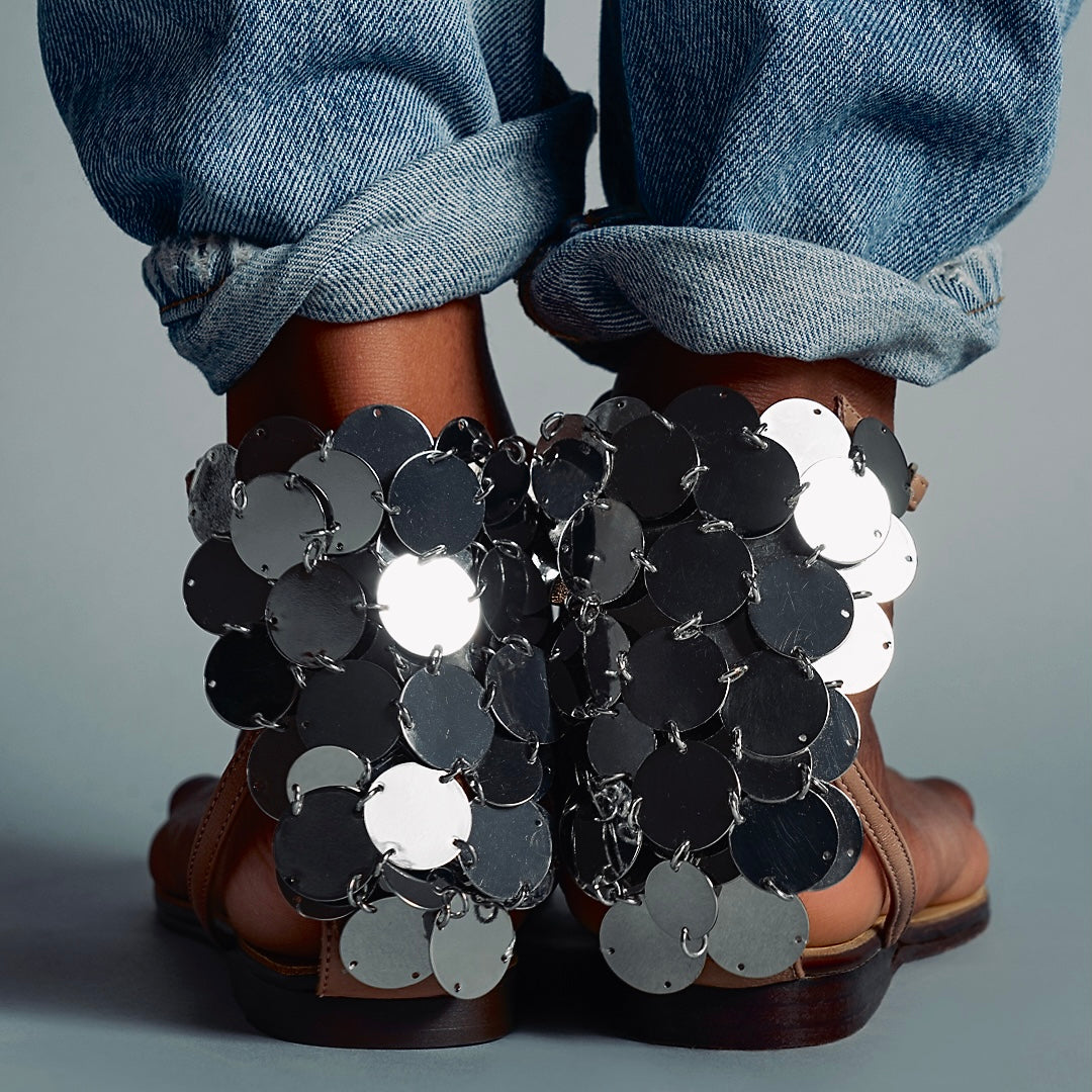 COIN SANDAL SILVER