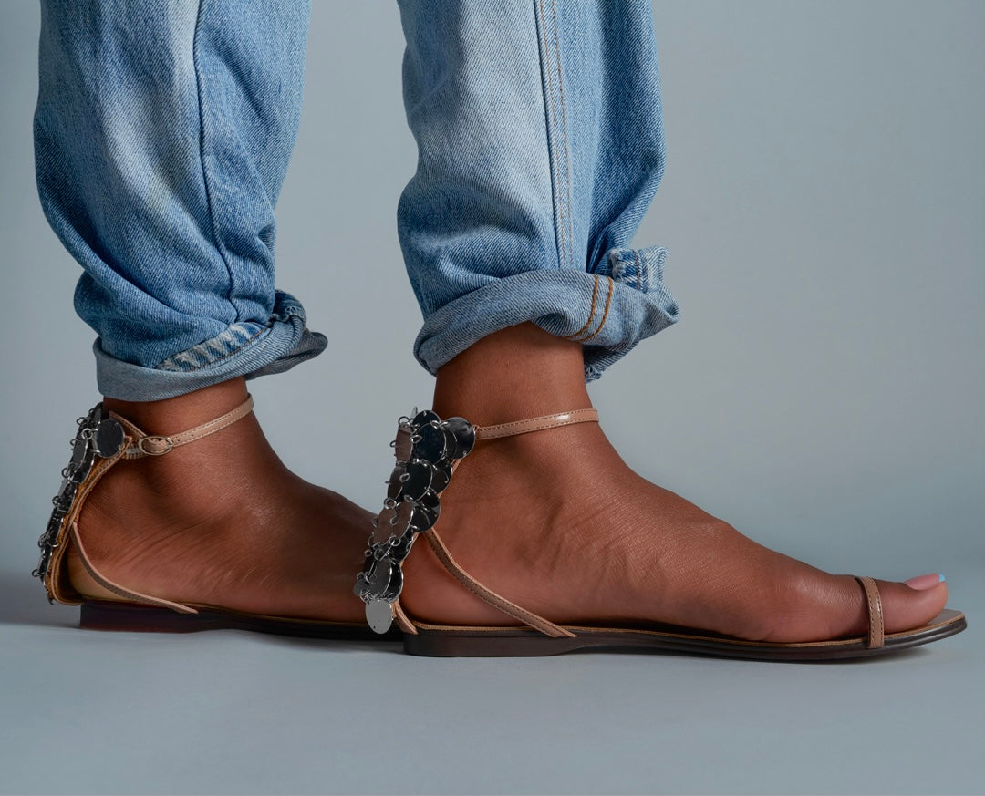 COIN SANDAL SILVER