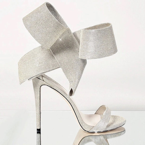 Silver open outlet toe heel