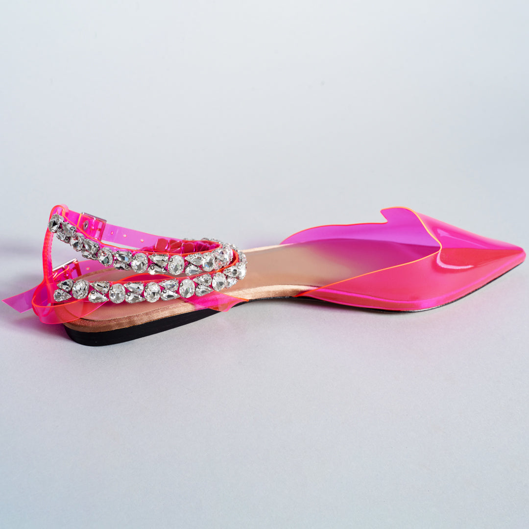 Pink Embellished Flat Sandal - Selling Fast at Pantaloons.com