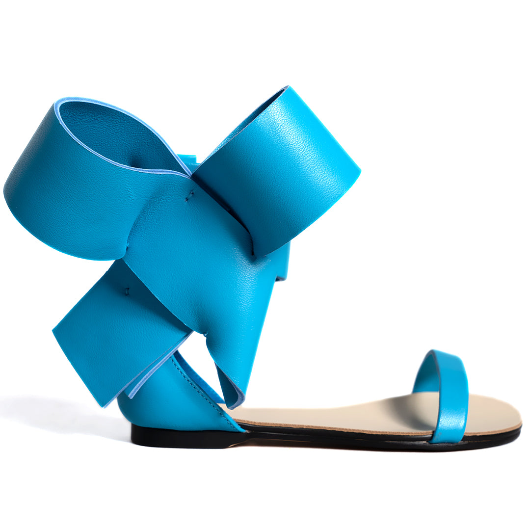 KIDS BOW SANDAL BLUE