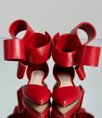 KIDS BOW FLAT RED