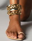 GOLD CHAIN FLAT SANDAL