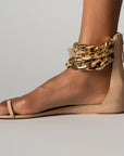 GOLD CHAIN FLAT SANDAL