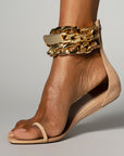 GOLD CHAIN FLAT SANDAL